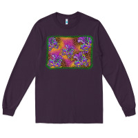 Plum mardi gras mask background Long Sleeve Tee - BarkalooDesign