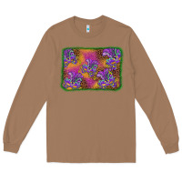 Toasted Coconut mardi gras mask background Long Sleeve Tee - BarkalooDesign