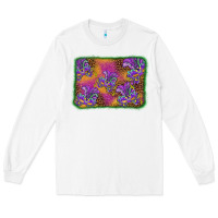 White mardi gras mask background Long Sleeve Tee - BarkalooDesign