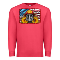 Cardinal firefighter air mask and sunflower Premium Sweatshirt - HRA Design Shop