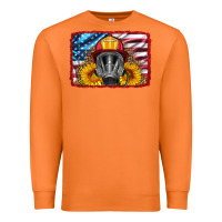 Carrot firefighter air mask and sunflower Premium Sweatshirt - HRA Design Shop