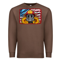 Chestnut firefighter air mask and sunflower Premium Sweatshirt - HRA Design Shop
