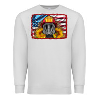 Dove Grey firefighter air mask and sunflower Premium Sweatshirt - HRA Design Shop