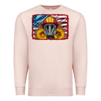 Pale Pink firefighter air mask and sunflower Premium Sweatshirt - HRA Design Shop