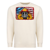 Sandshell firefighter air mask and sunflower Premium Sweatshirt - HRA Design Shop