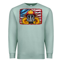 Seafoam firefighter air mask and sunflower Premium Sweatshirt - HRA Design Shop