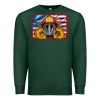 Sports Green firefighter air mask and sunflower Premium Sweatshirt - HRA Design Shop