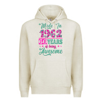 Oatmeal Heather made in 1962, 60 years of being awesome Premium Hoodie - Jasminsmagicworld