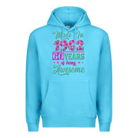 Ocean Blue made in 1962, 60 years of being awesome Premium Hoodie - Jasminsmagicworld