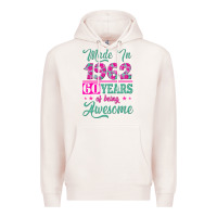 Pale Pink made in 1962, 60 years of being awesome Premium Hoodie - Jasminsmagicworld