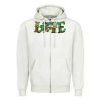 Love With Shamrock Zipper Hoodie | Teevron