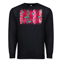 Black valentines day brushstroke Premium Sweatshirt - OliviaCreatesArt
