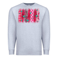 Heather Grey valentines day brushstroke Premium Sweatshirt - OliviaCreatesArt