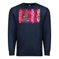 Navy valentines day brushstroke Premium Sweatshirt - OliviaCreatesArt