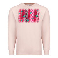 Pale Pink valentines day brushstroke Premium Sweatshirt - OliviaCreatesArt