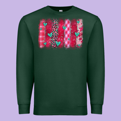 Valentines Day Brushstroke Premium Sweatshirt Designed By Oliviacreatesart