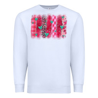 White valentines day brushstroke Premium Sweatshirt - OliviaCreatesArt