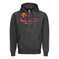 Charcoal Heather raising ballers basketball Zipper Hoodie - Zillion Design Studio