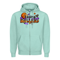 Seafoam raising ballers basketball Zipper Hoodie - Zillion Design Studio