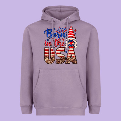 Born In The Usa Gnome Heavyweight Hoodie Designed By Neo Western