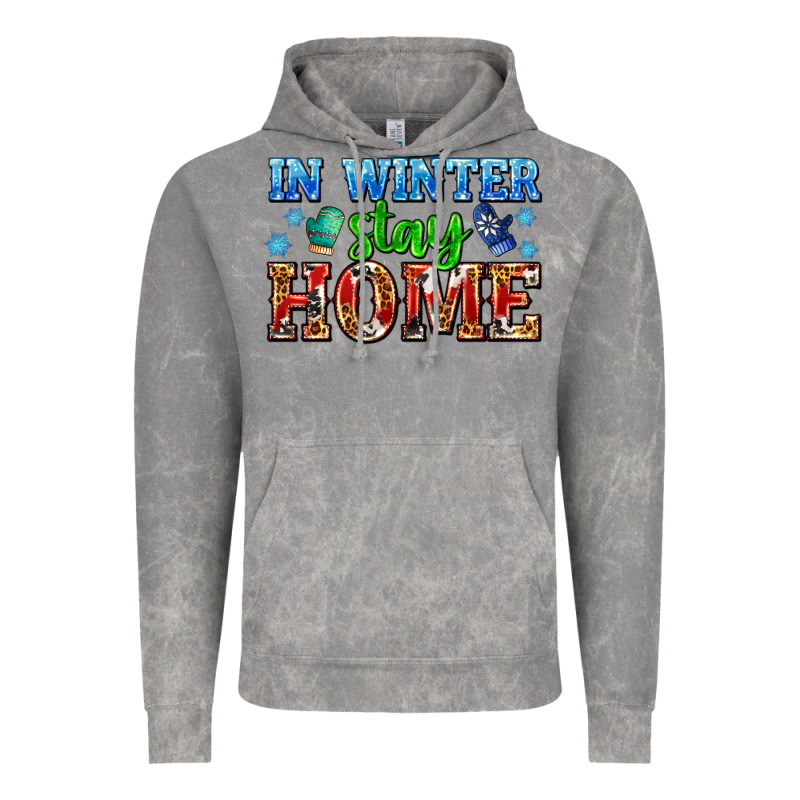 In Winter Stay Home With Gloves Vintage Hoodie by AdoDesignShop | Teevron