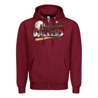 Burgundy raising ballers baseball Zipper Hoodie - Zillion Design Studio
