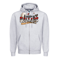 Heather Grey raising ballers baseball Zipper Hoodie - Zillion Design Studio