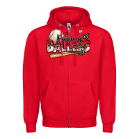Red raising ballers baseball Zipper Hoodie - Zillion Design Studio