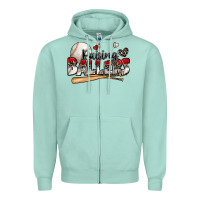 Seafoam raising ballers baseball Zipper Hoodie - Zillion Design Studio