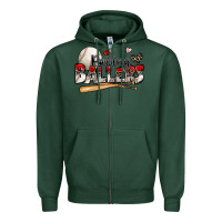 Sports Green raising ballers baseball Zipper Hoodie - Zillion Design Studio