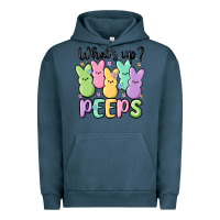 Pigment Midnight Navy what's up peeps Urban Hoodie - MaliasSmallBusiness