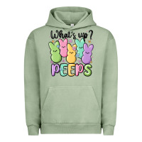 Pigment Oil Green what's up peeps Urban Hoodie - MaliasSmallBusiness