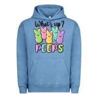 Pigment Pebble Blue what's up peeps Urban Hoodie - MaliasSmallBusiness
