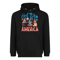 Black God blessed America gnomes 4th of July Heavyweight Hoodie - CowGirlArtShop
