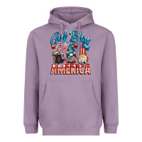 Lavender God blessed America gnomes 4th of July Heavyweight Hoodie - CowGirlArtShop