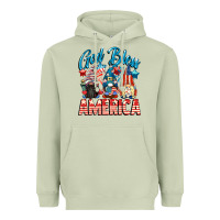 Matcha God blessed America gnomes 4th of July Heavyweight Hoodie - CowGirlArtShop