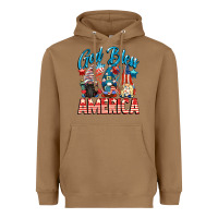 Toasted Coconut God blessed America gnomes 4th of July Heavyweight Hoodie - CowGirlArtShop