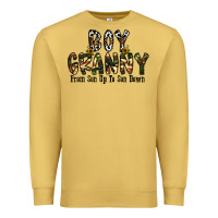 Antique Gold boy granny from son up to sondown Premium Sweatshirt - CowhideDigitalArt