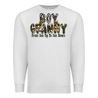 Oatmeal Heather boy granny from son up to sondown Premium Sweatshirt - CowhideDigitalArt