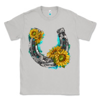 Moon Dust horseshoe cowhide and sunflowers Classic Tee - texasbilliewilder
