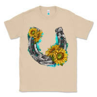 Mushroom horseshoe cowhide and sunflowers Classic Tee - texasbilliewilder