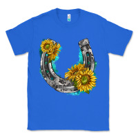 True Royal horseshoe cowhide and sunflowers Classic Tee - texasbilliewilder
