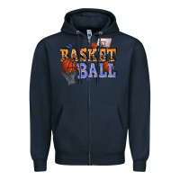 Navy basketball Zipper Hoodie - texasbilliewilder