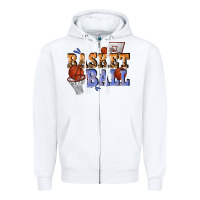 White basketball Zipper Hoodie - texasbilliewilder