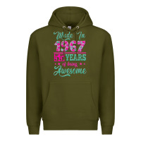 Army Green made in 1967, 55 years of being awesome Premium Hoodie - Jasminsmagicworld