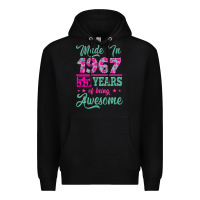 Black made in 1967, 55 years of being awesome Premium Hoodie - Jasminsmagicworld