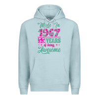 Blue Mist made in 1967, 55 years of being awesome Premium Hoodie - Jasminsmagicworld
