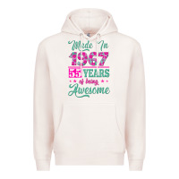 Pale Pink made in 1967, 55 years of being awesome Premium Hoodie - Jasminsmagicworld