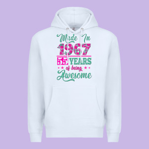 Made In 1967, 55 Years Of Being Awesome Premium Hoodie Designed By Jasminsmagicworld