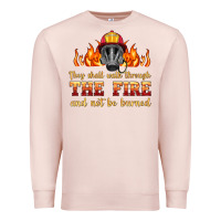 Pale Pink the fire with firefighter air mask Premium Sweatshirt - HRA Design Shop